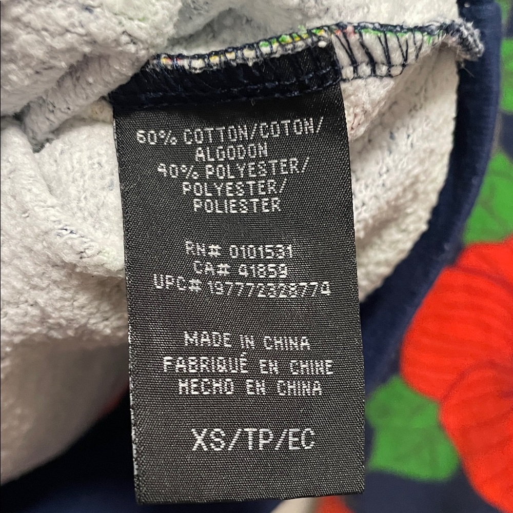 Roberto Lugo Blue Hoodie with Floral Design - Unisex - Picture 4 of 8